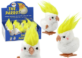Lean Toys prisukamas pliušinis žaislas Papūga, balta (White)