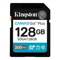 atminties korteles 128 - Kingston Canvas Go Plus, 128 GB, Class 10, UHS-I - 1 nuotrauka