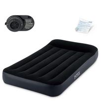 pripuciama lova - Intex 64146ND Pripučiamas čiužinys miegui 191 x 99 x 25 cm, Juodas (Black) - 1 nuotrauka
