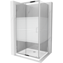 duso kabina 70 x 90 - Dušo kabina Mexen Apia 840-090-070-01-20-4010, 90x70 cm, pusiau matinė - 2 nuotrauka