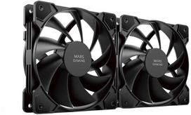 kompiuteriu ventiliatoria - Mars Gaming MFPROX2 2x 120mm Ventiliatorius Juodas (Black) - 1 nuotrauka