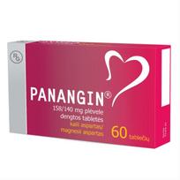PANANGIN, 158/140 mg, plėvele dengtos tabletės, N60