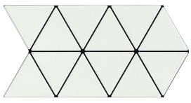 Akmens masės plytelės TRIANGLE SNOW, 48,5 x 28 cm