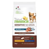NATURAL TRAINER Sausas šunų maistas ADULT DOG SENSITIVE NO GRAIN Mini TROUT upėtakis 2kg