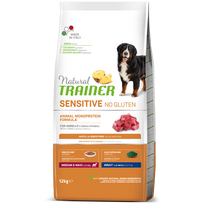 NATURAL TRAINER Sausas šunų maistas Sensitive Adult M/M No Gluten LAMB (Ėriena) 12kg