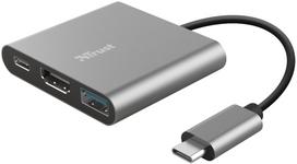 5a usb c laidas - Adapteris Trust Dalyx 3 in 1 USB-C, HDMI, 0.01 m, sidabro - 1 nuotrauka