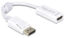 displayport hdmi adapteri - Adapteris Delock Displayport to HDMI-I Display port male, Mini HDMI female, 0.2 m, balta - 1 nuotrauka