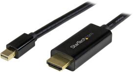 hdmi i displayport adapteris - Adapteris StarTech Mini DisplayPort to HDMI MDP2HDMM5MB Mini DisplayPort, HDMI, 5 m, juoda - 1 nuotrauka
