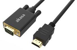 senukai vga hdmi - Adapteris Akasa HDMI, VGA, 2 m, juoda - 1 nuotrauka