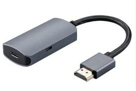 Adapteris MicroConnect HDMI, USB Type-C, pilka