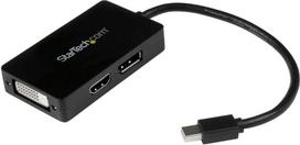 adapteris kelioninis - Adapteris StarTech 3-in-1 Mini DisplayPort to DisplayPort/DVI/HDMI - 1 nuotrauka