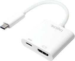 Adapteris Logilink USB-C 3.1 to HDMI Adapter / Power Delivery USB-C, HDMI, 0.14 m