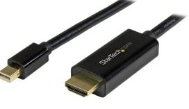 hdmi i displayport adapteris - Adapteris StarTech MDP2HDMM1MB Mini DisplayPort, HDMI, 1 m, juoda - 1 nuotrauka