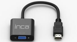 INCA IHTV-7TS HDMI į VGA Adapteris su USB ir Garso Palaikymu, 1080P, Mažmeninė Pakuotė