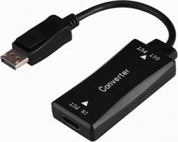 hdmi to displayport kabelis - Adapteris Gembird HDMI A Female (moteriška), Displayport Male (vyriška), 0.15 m, juoda - 1 nuotrauka