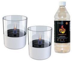 Tenderflame Lilly Table Burner Set 10cm White