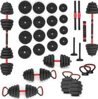 hanteliu grifas - HMS SGN130 PRO SET 6IN1 SVARMENŲ RINKINYS 30 KG - 1 nuotrauka
