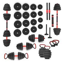 hanteliu grifas - HMS SGN130 PRO SET 6IN1 SVARMENŲ RINKINYS 30 KG - 2 nuotrauka