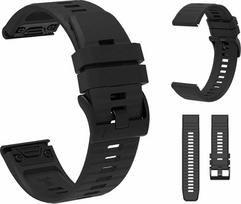 apyrankes garmin fenix 7x - Garmin Fenix 3/5X/6X/7X Pro silikoninė apyrankė, Juodas (Black) - 3 nuotrauka