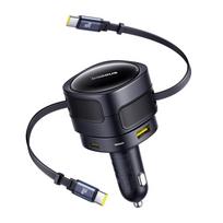 ikroviklis 90w usb c - Baseus Enjoyment Max automobilinis įkroviklis 90W, juodas (Black) - 2 nuotrauka