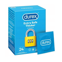 prezervatyvai durex - DUREX EXTRA SAFE, 24 vnt. - 1 nuotrauka