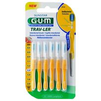 gum travler - G.U.M. Trav-Ler tarpdančių šepetėliai, 1,3 mm, 6 vnt. - 2 nuotrauka