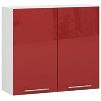 virtuvine spintele 80 cm - Viršutinė virtuvinė spintelė Akord Oliwia H720, balta/raudona, 30 cm x 80 cm x 72 cm - 1 nuotrauka