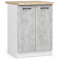 apatine virtuvine spintele - Apatinė virtuvinė spintelė Akord Oliwia S60, balta/pilka, 60 cm x 60 cm x 85 cm - 1 nuotrauka