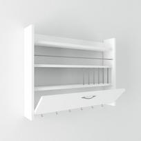 Pakabinama virtuvės lentyna Kalune Design Knott 935CMN1304, balta, 15 cm x 85 cm x 65 cm