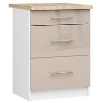 apatine virtuvine spintele - Apatinė virtuvinė spintelė Akord Oliwia S60, balta/smėlio, 60 cm x 60 cm x 85 cm - 1 nuotrauka