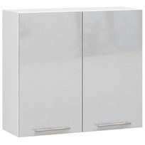 Viršutinė virtuvinė spintelė Akord Oliwia, balta/sidabro, 30 cm x 80 cm x 72 cm