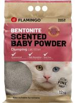 Kačių kraikas Flamingo Baby Powder, bentonitas, 12 kg