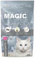 Kačių kraikas Magic Litter Ultra White with Carbon, bentonitas, 10 l