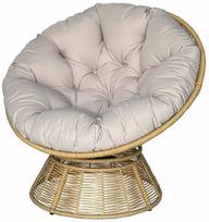 Lauko fotelis Patio Charles, ruda/balta, 95 cm x 88 cm x 79 cm