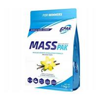kreatinas - 6PAK Mass Pak Gainer su kreatinu, Vanilė (Vanilla) - 1000 g - 1 nuotrauka