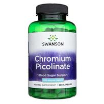 swanson chromas 200 mcg, - SWANSON Chromo pikolinatas 200 mcg, 200 kapsulių - 2 nuotrauka