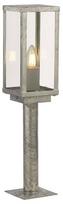 Pastatomas lauko šviestuvas Searchlight Box II, 60W, E27, IP44, sidabro, 11 cm x 50 cm