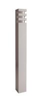 Pastatomas lauko šviestuvas Su-Ma Rado 1, 18W, E27, IP54, sidabro, 8 cm x 75 cm