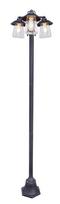 Pastatomas lauko šviestuvas Lutec Cate, 60W, E27, IP44, juodas, 43 cm x 190 cm