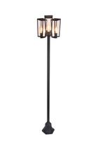 Pastatomas lauko šviestuvas Lutec Pine 7196603012, 120W, E27, IP44, juodas, 35.3 cm x 198 cm