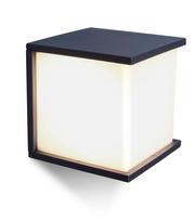 Sieninis lauko šviestuvas Lutec Box Cube, 60W, E27, IP44, pilkas, 17.1 cm x 16.5 cm