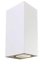 Sieninis lauko šviestuvas CristalRecord Confo, GU10, IP44, baltas, 9.8 cm x 16 cm