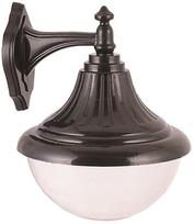 Sieninis lauko šviestuvas Opviq, 60W, E27, IP65, juodas, 30 cm x 33 cm