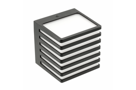 Sieninis lauko šviestuvas GTV Sirolo, 10W, LED, IP54, juodas, 11 cm x 11 cm