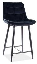 signal meble chic - Baro kėdė Chic H-2 Velvet, matinė, juoda, 45 cm x 37 cm x 92 cm - 1 nuotrauka