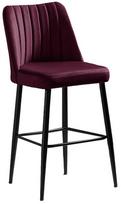 Kėdžių rinkinys Kalune Design Vento 107BCK1109, bordo/juoda, 45 cm x 49 cm x 99 cm
