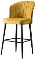 Kėdžių rinkinys Kalune Design Rubi 107BCK1123, juoda/geltona, 42 cm x 52 cm x 97 cm