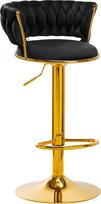 kede - Baro kėdė 4Rico QS-B313a, aukso/juoda, 42 cm x 55 cm x 80 - 100 cm - 1 nuotrauka
