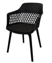 Valgomojo kėdė MN 7049PP 3510057, matinė, juoda, 56 cm x 46 cm x 84 cm