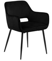 Valgomojo kėdė Ranja, juoda, 59.5 cm x 56 cm x 79 cm